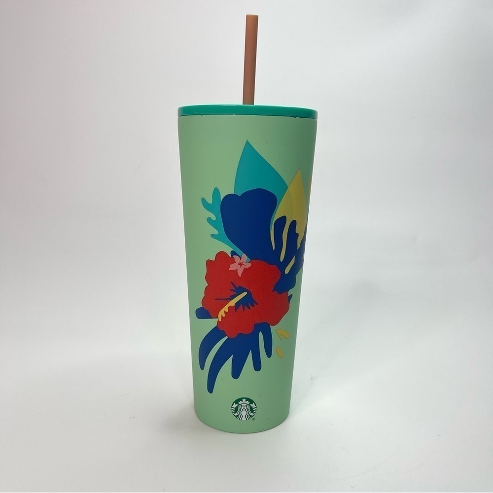 STARBUCKS Stainless Steel Hibiscus Tumbler